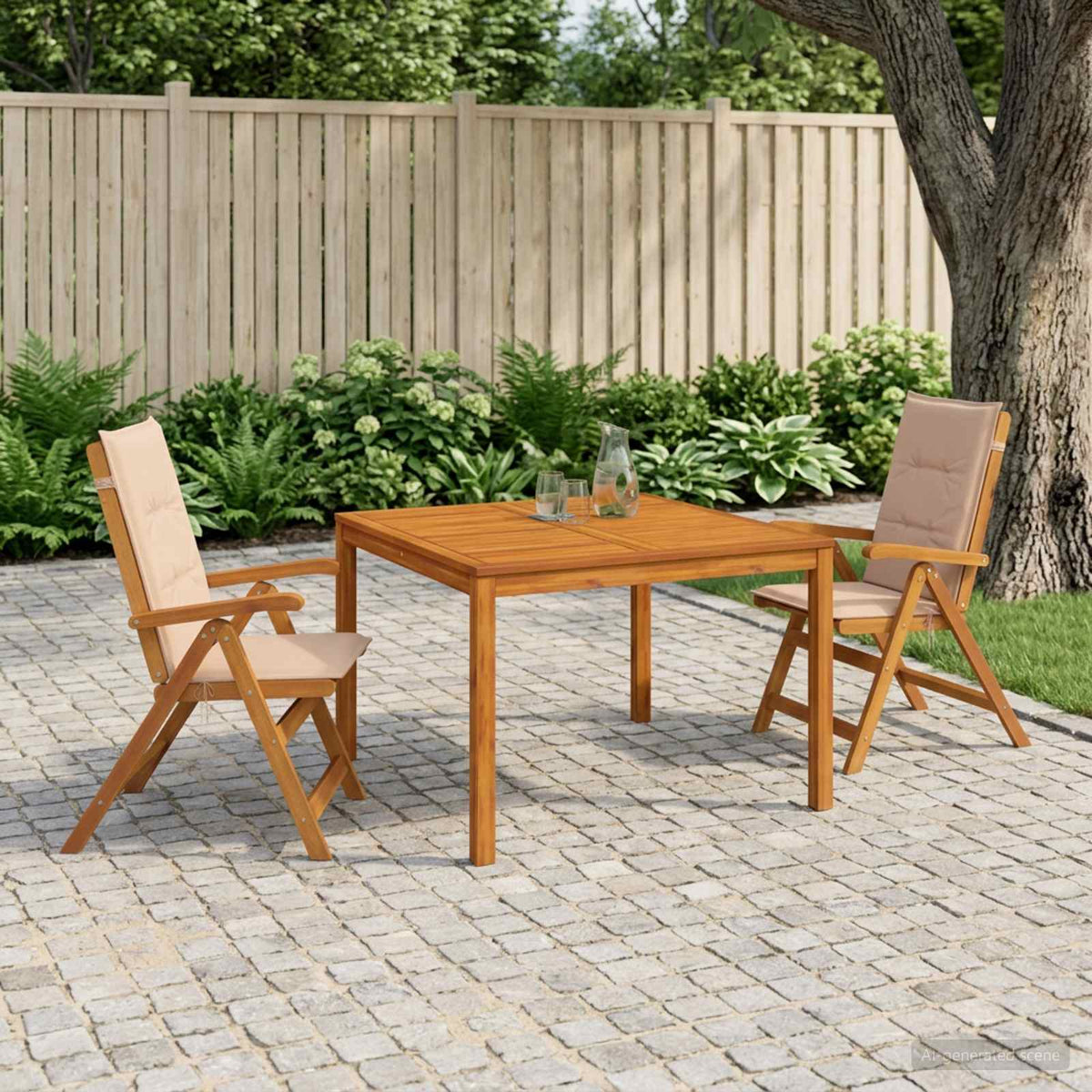 3-delige tuineethoek 3 st Naturel Massief Acaciahout is nu te koop bij PeponiXL, paradijselijk wonen!