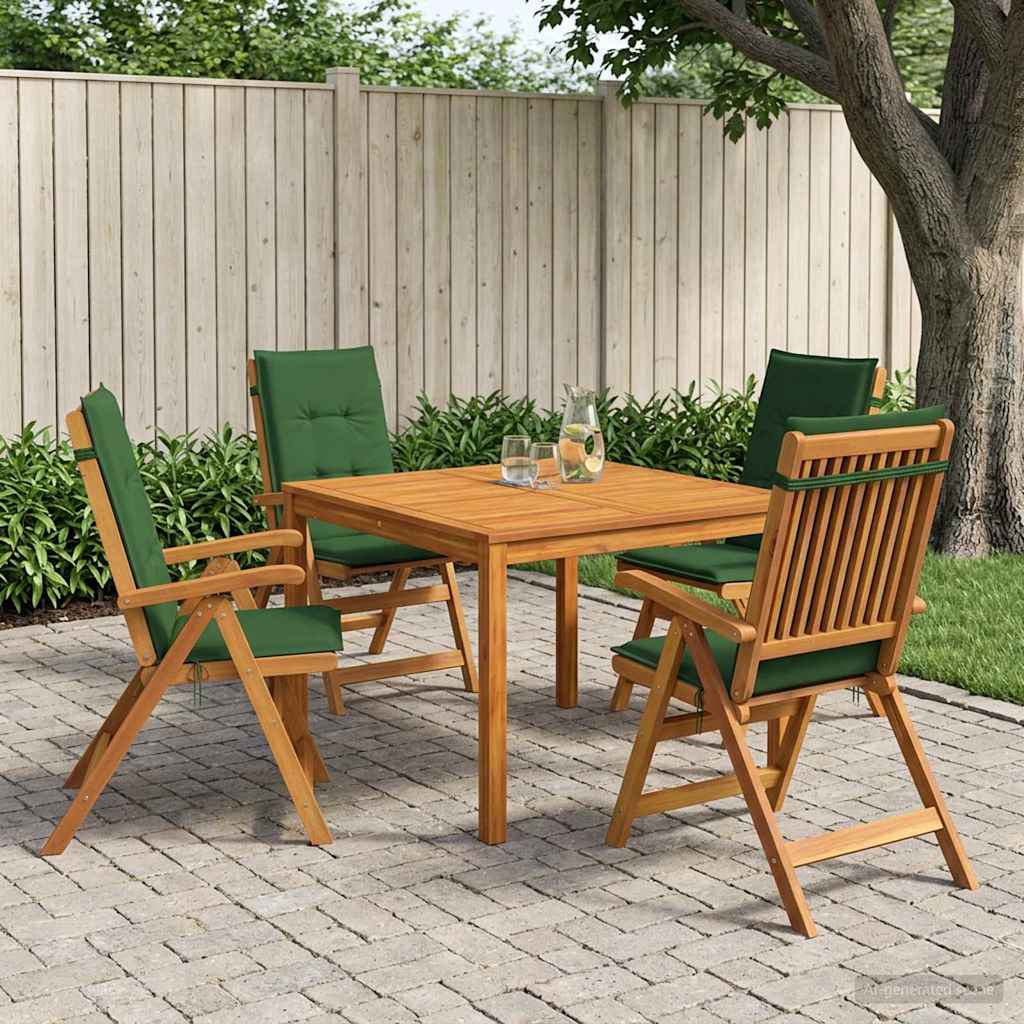 5-delige tuin eetset 5 st Naturel Massief Acaciahout is nu te koop bij PeponiXL, paradijselijk wonen!