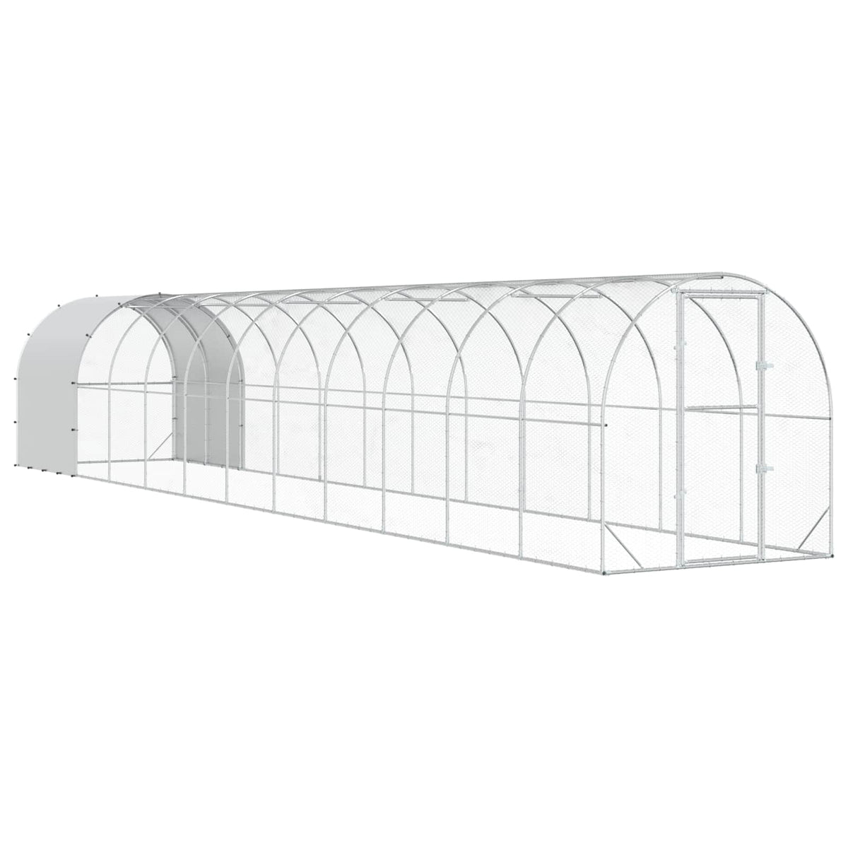 Kippenhok zilver 1200 x 200 x 200 cm Gegalvaniseerd staal is nu te koop bij PeponiXL, paradijselijk wonen!