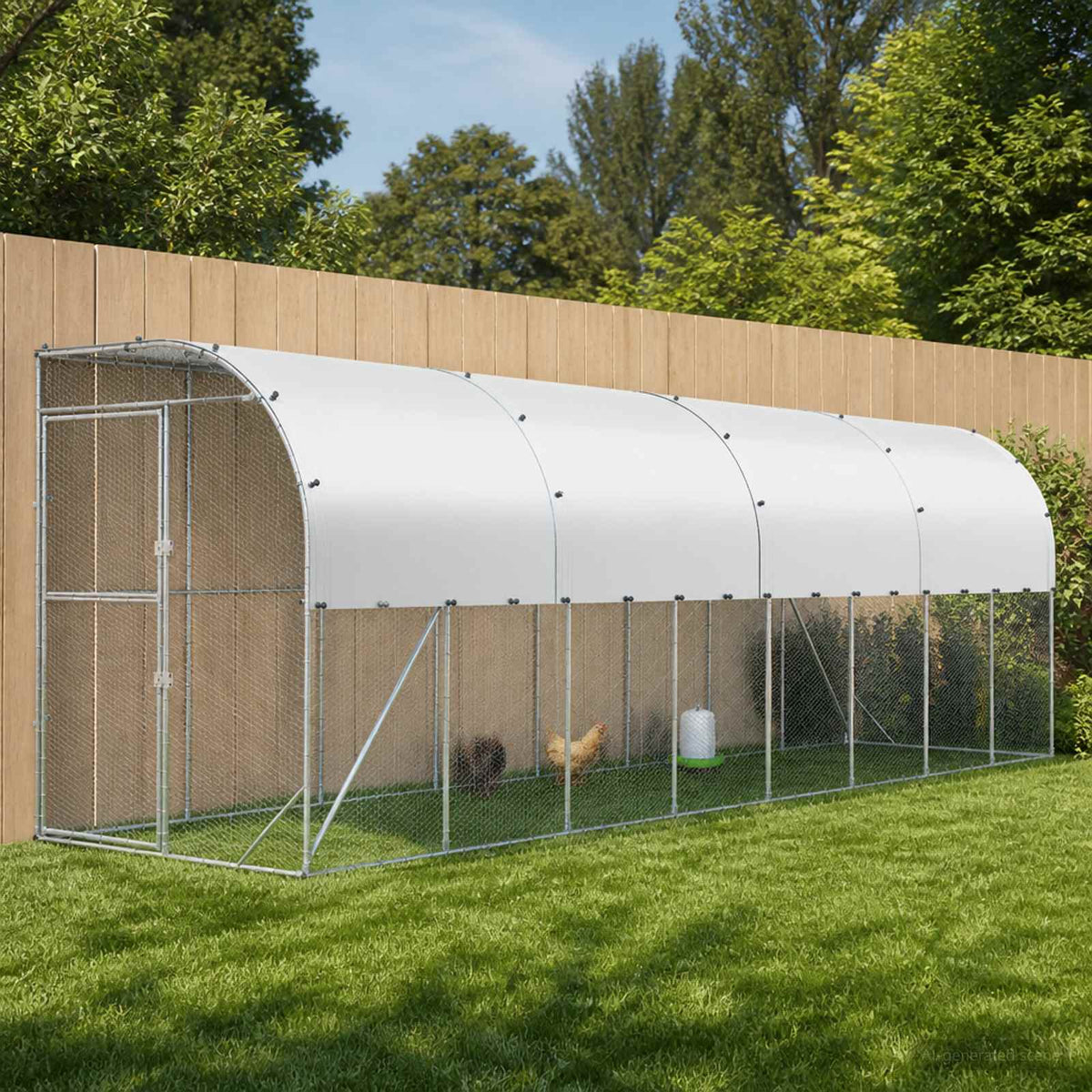 Kippenhok Tegen de Muur zilver 600 x 150 x 215 cm is nu te koop bij PeponiXL, paradijselijk wonen!