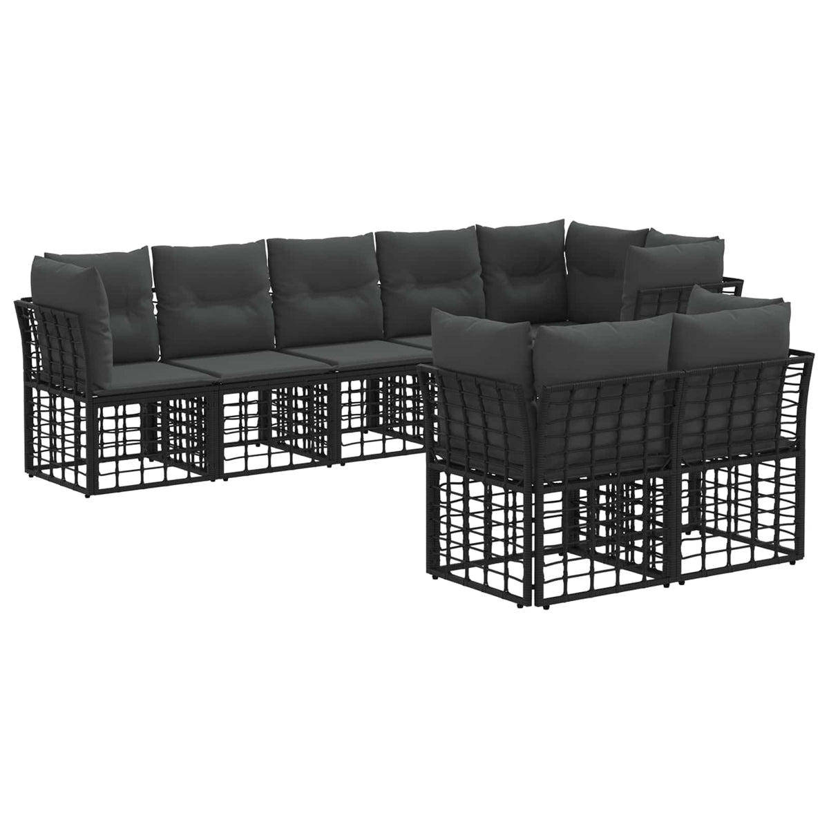 Buiten bankenset Zwart Polyester is nu te koop bij PeponiXL, paradijselijk wonen!