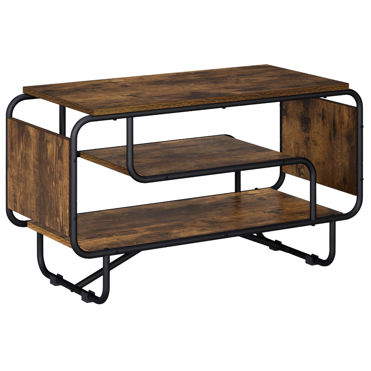TV-standaard 80 x 36 x 45 cm Gerookt eiken Bewerkt hout is nu te koop bij PeponiXL, paradijselijk wonen!