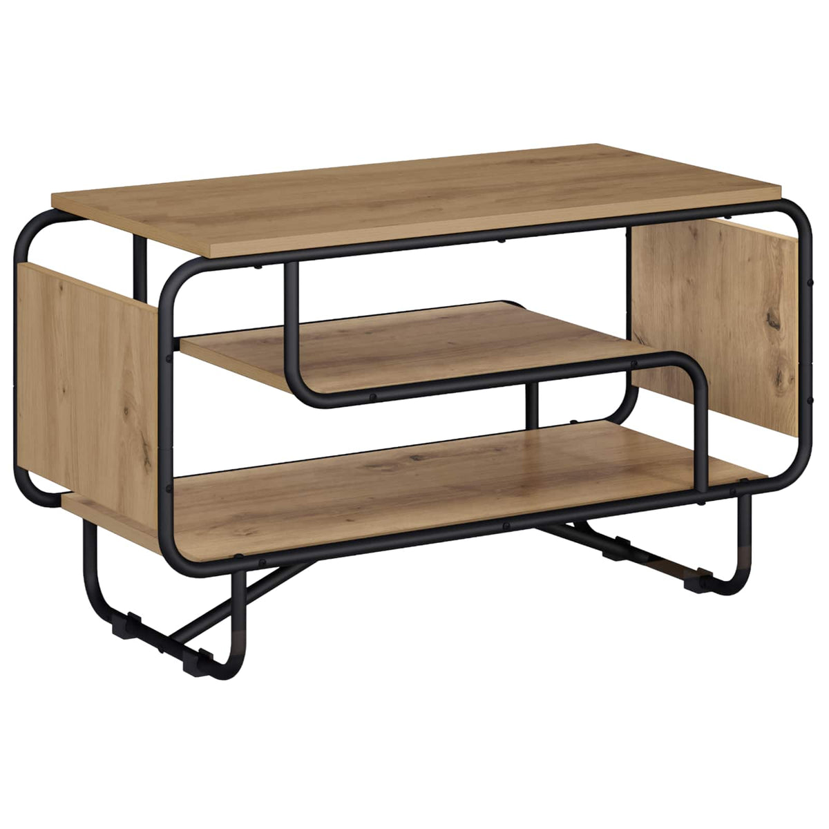 vidaXL TV-standaard 80 x 36 x 45 cm Artisanaal eiken Bewerkt hout