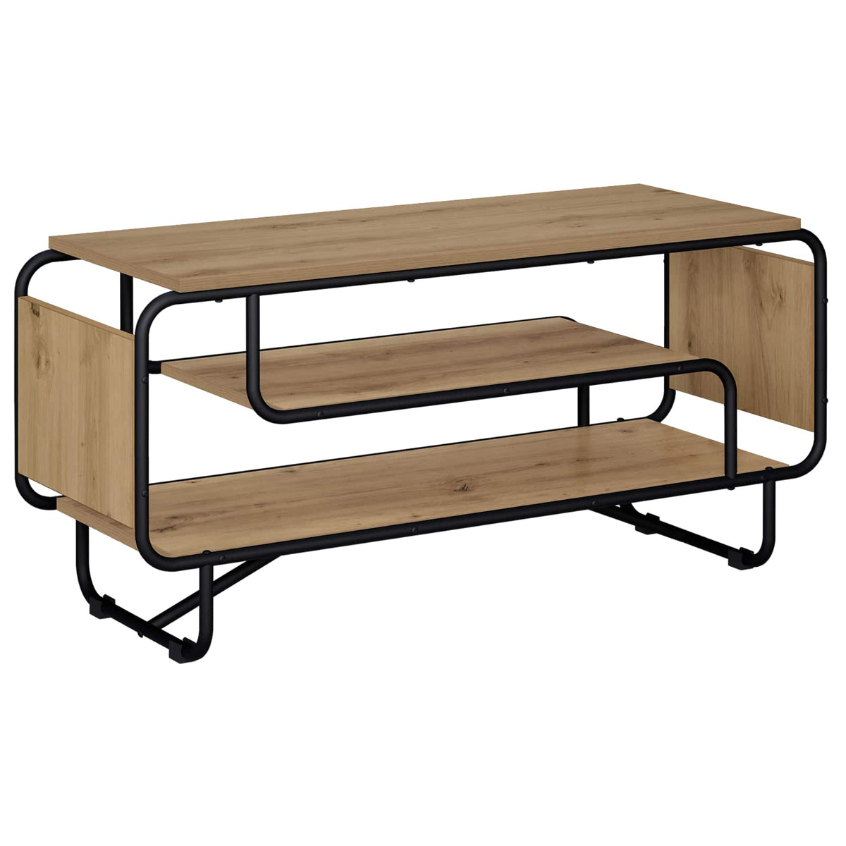 vidaXL TV-standaard 98 x 36 x 45 cm Artisanaal eiken Bewerkt hout