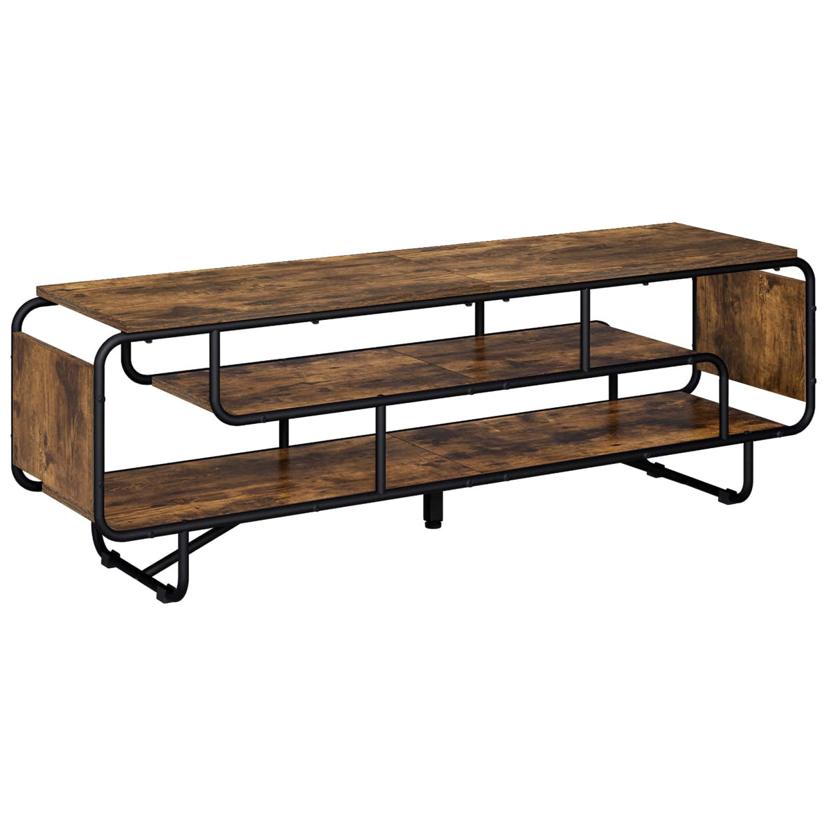 vidaXL TV-standaard 140 x 36 x 45 cm Gerookt eiken Bewerkt hout