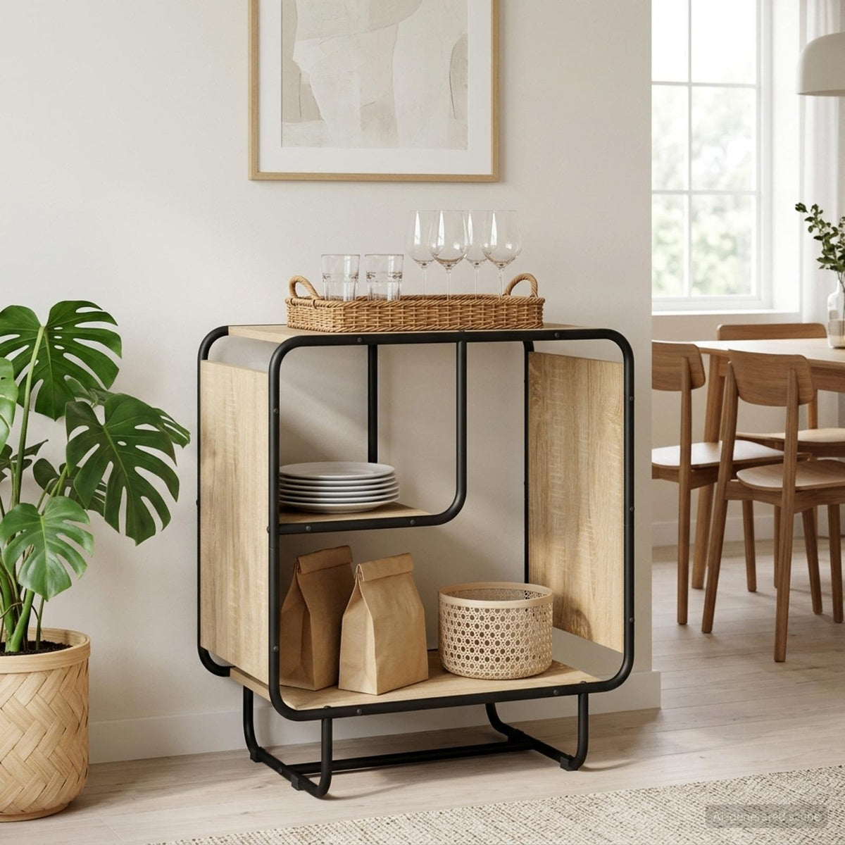 Dressoir Sonoma Eiken 60 x 37.5 x 64.5 cm Bewerkt hout is nu te koop bij PeponiXL, paradijselijk wonen!