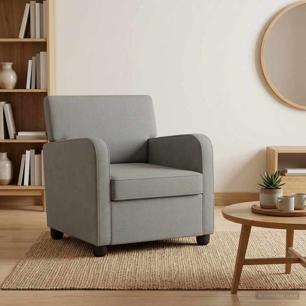 vidaXL Fauteuil Donkergrijs fluweel