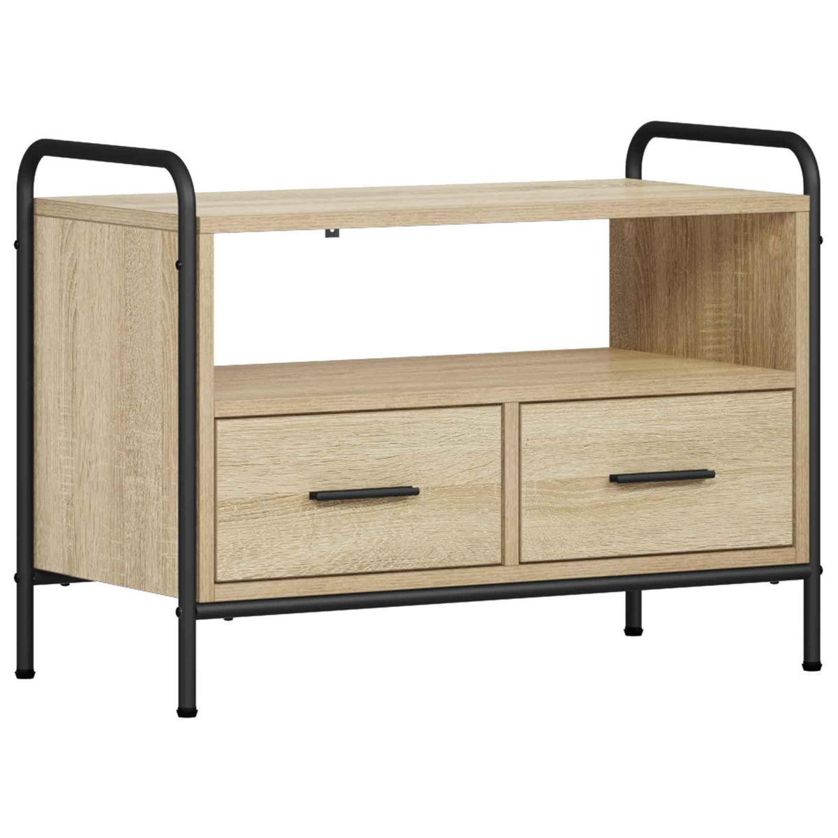 vidaXL Tv-meubel 67,5 x 33 x 50 cm Sonoma Eiken Bewerkt hout
