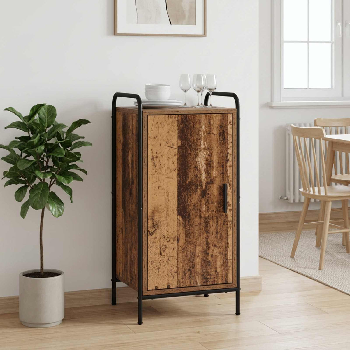 Dressoir Oud hout 97 x 33 x 81 cm Bewerkt hout is nu te koop bij PeponiXL, paradijselijk wonen!