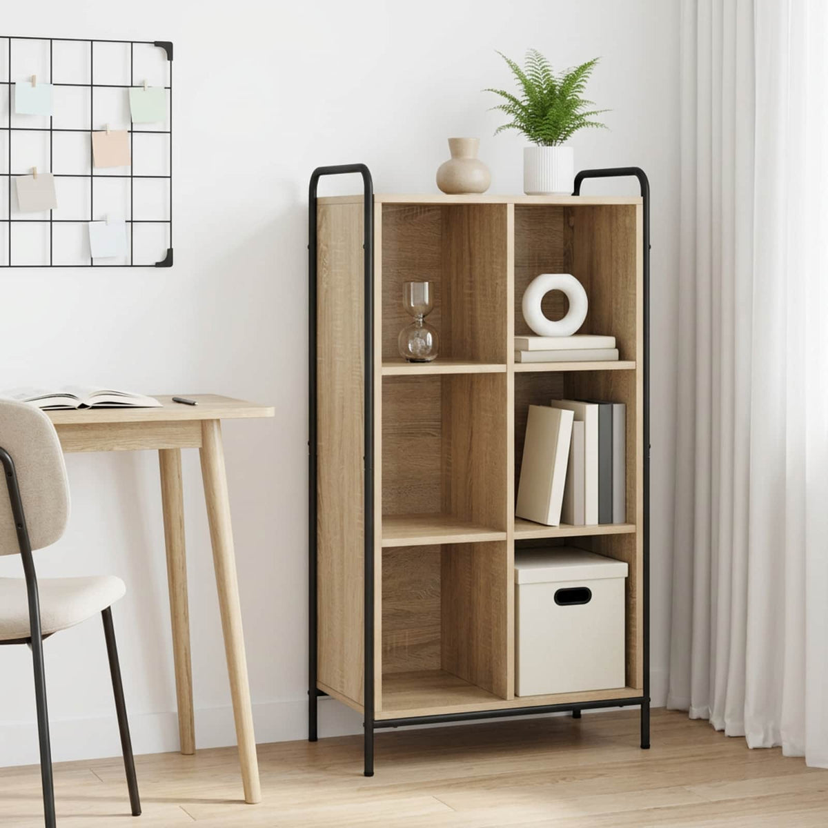 vidaXL Boekenkast 57 x 33 x 111 cm Bewerkt hout Sonoma Eiken