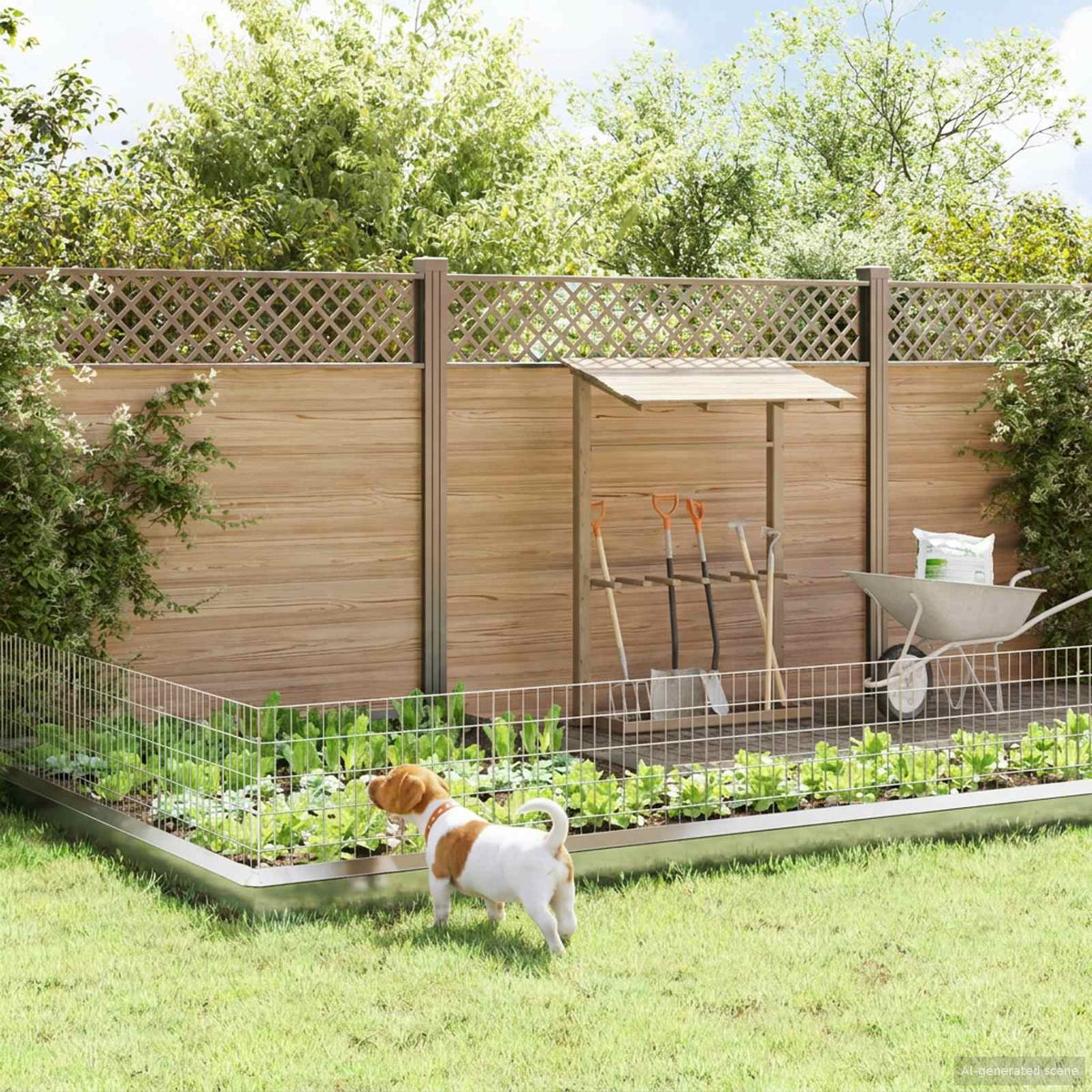Tuin omheining met palen 24 pcs 75 x 50 cm Mesh Zilverkleurig is nu te koop bij PeponiXL, paradijselijk wonen!