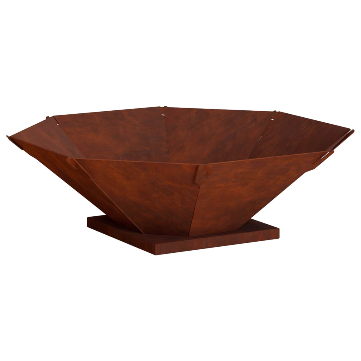 Vuurkorf Roestkleurig 70,5 x 70,5 x 21,5 cm weervast staal is nu te koop bij PeponiXL, paradijselijk wonen!