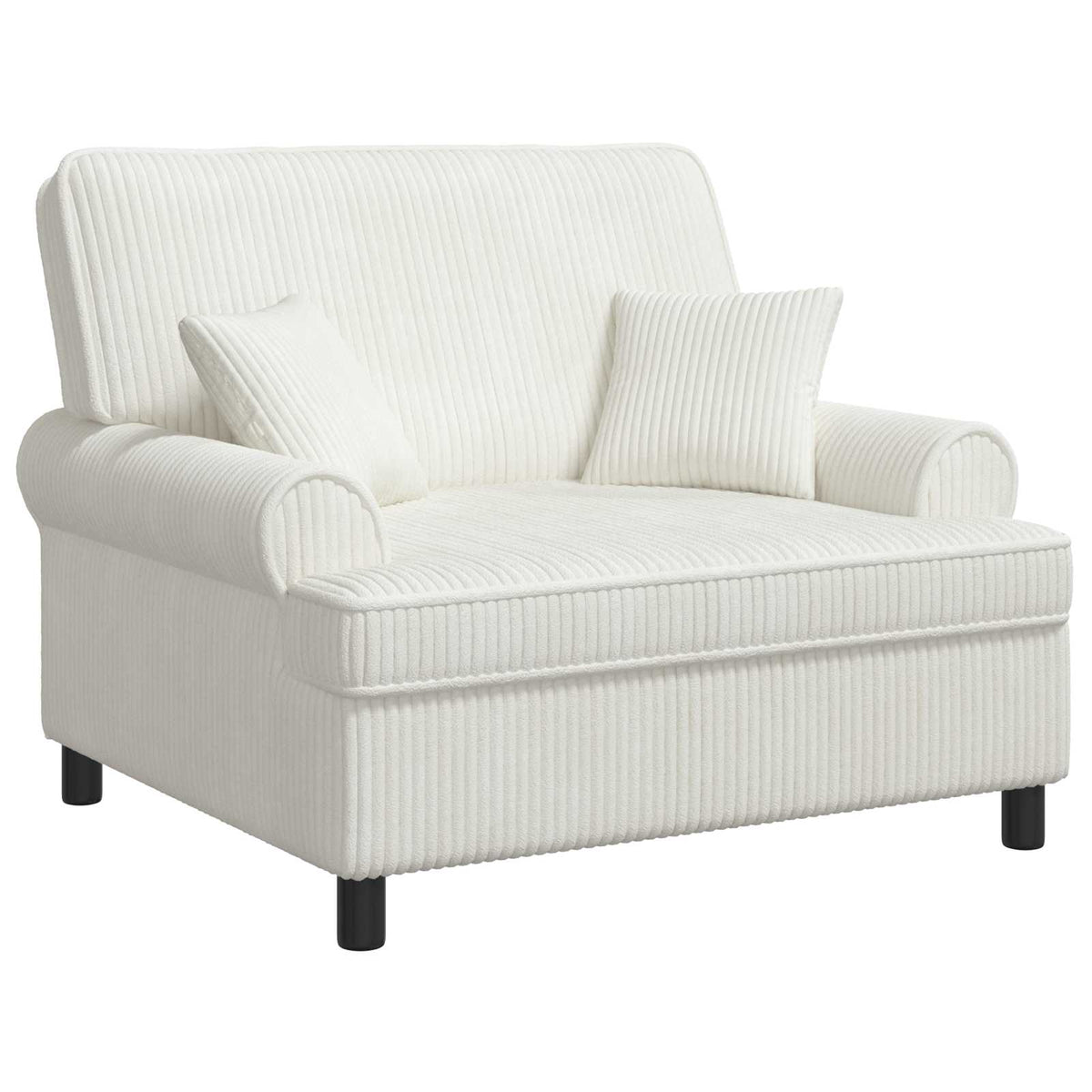 XXL fauteuil met kussens Crèmekleurig 1,5 Lijnen Stof is nu te koop bij PeponiXL, paradijselijk wonen!