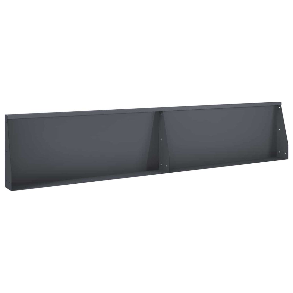 vidaXL Keerwand 2 st 100 x 12 x 40 cm Staal Antraciet