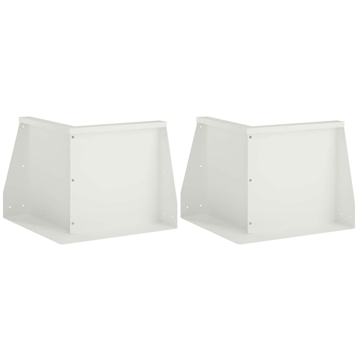 vidaXL Keerwand 2 st 50 x 50 x 30 cm Staal Wit