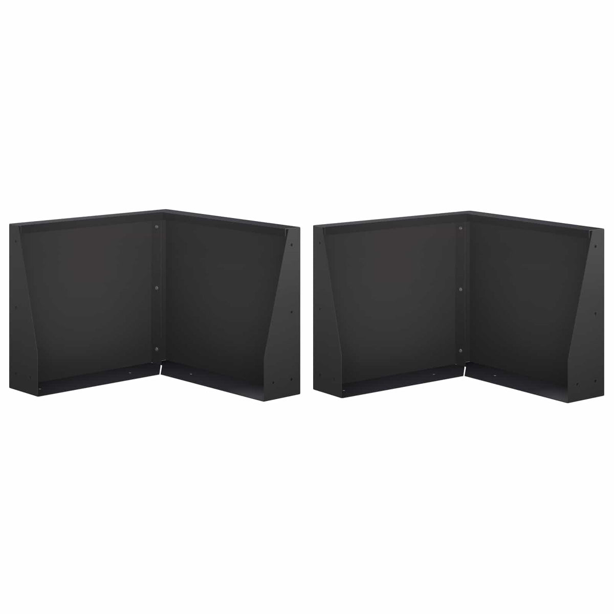 vidaXL Keerwand 2 st 50 x 50 x 30 cm Staal Zwart