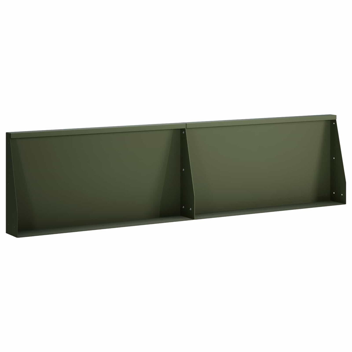 vidaXL Keerwand 2 st 80 x 12 x 50 cm Staal Olijfgroen