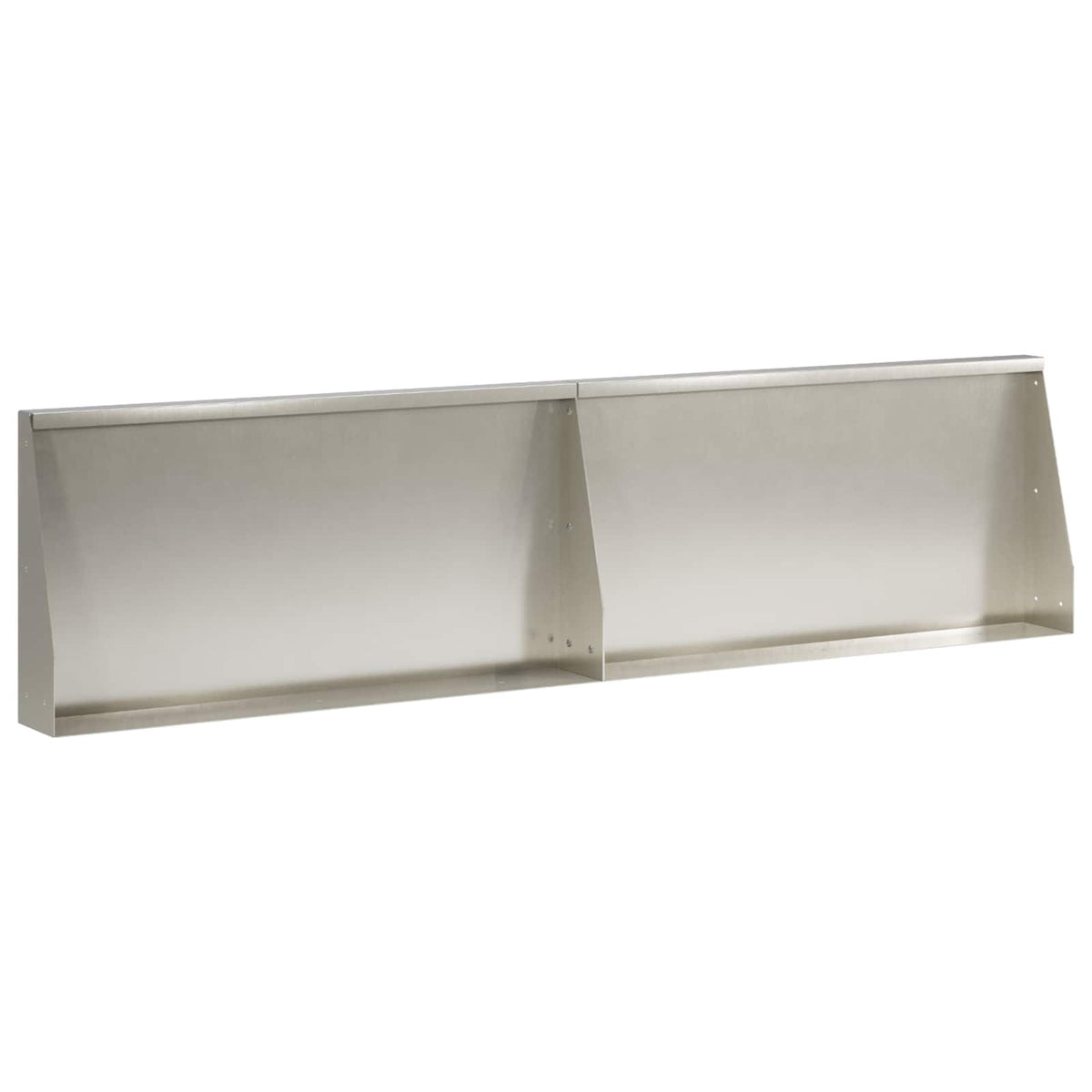 vidaXL Keerwand 2 st 80 x 12 x 50 cm Roestvrij staal zilver