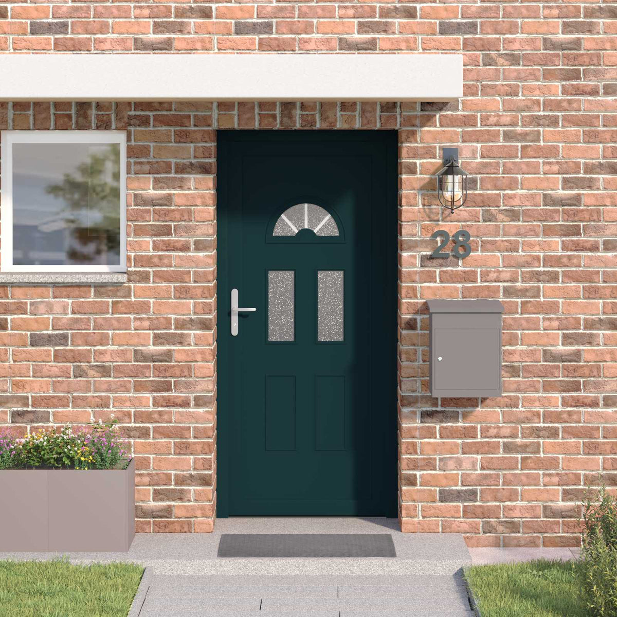 Voordeur Antracietkleurig 110 x 210 cm PVC is nu te koop bij PeponiXL, paradijselijk wonen!