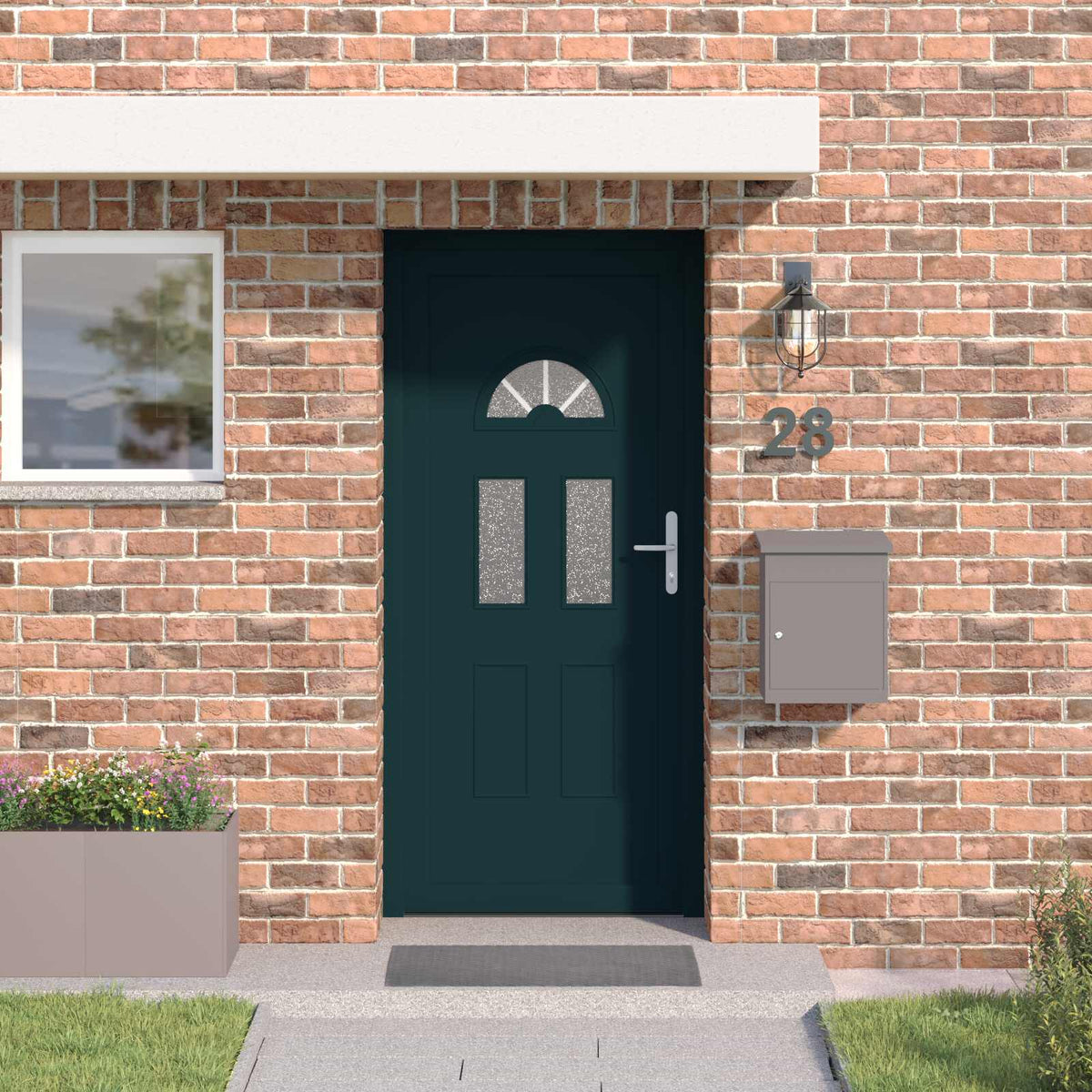 Voordeur Antracietkleurig 88 x 200 cm PVC is nu te koop bij PeponiXL, paradijselijk wonen!