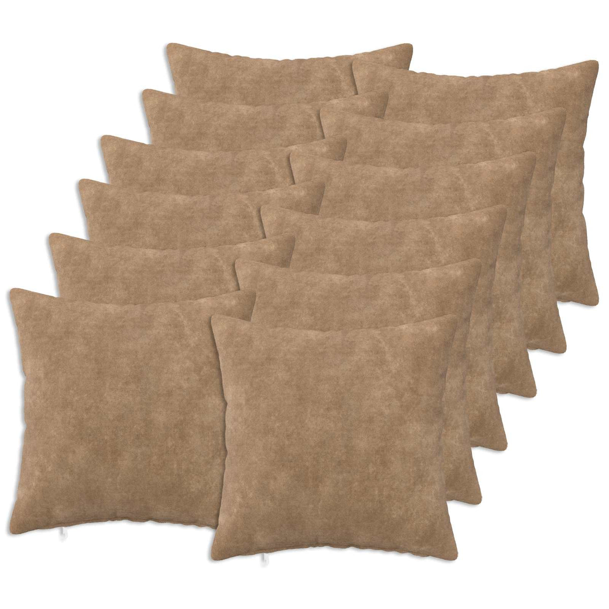 Kussen met kussen HEERLEN 12 st Taupe Microfiber Fleece is nu te koop bij PeponiXL, paradijselijk wonen!