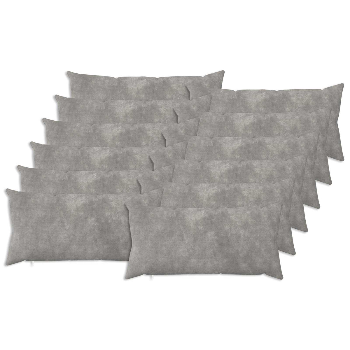vidaXL Kussen met kussen HEERLEN 12 st Lichtgrijs Microfiber Fleece