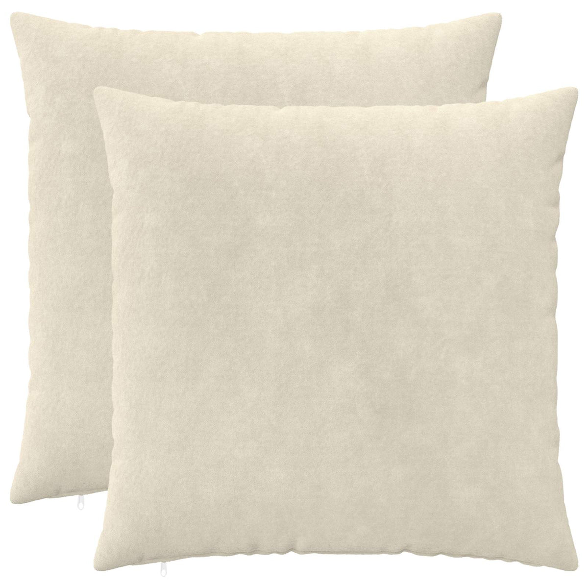 vidaXL Kussen met kussen HEERLEN 2 st Crèmekleurig Microfiber Fleece