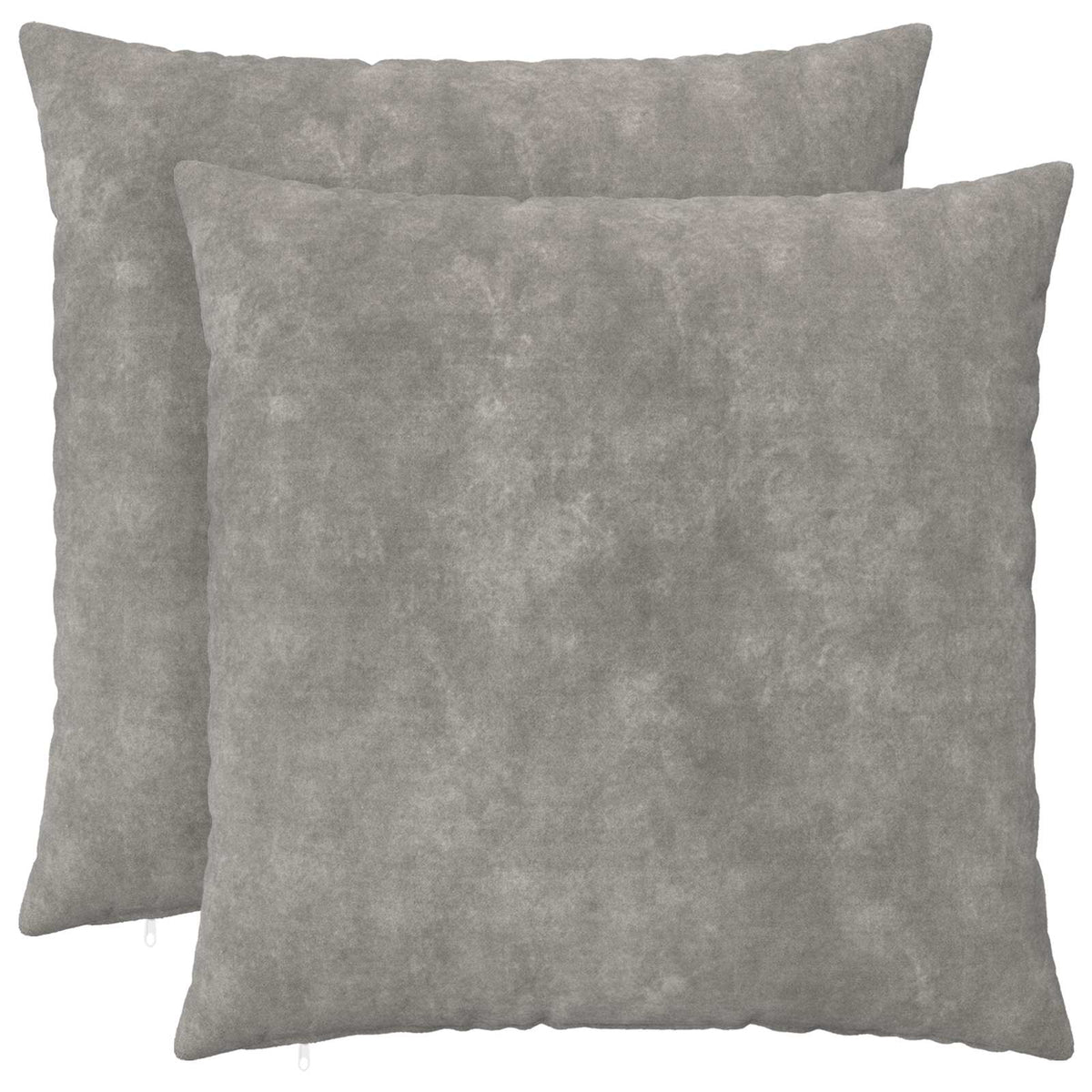vidaXL Kussen met kussen HEERLEN 2 st Lichtgrijs Microfiber Fleece