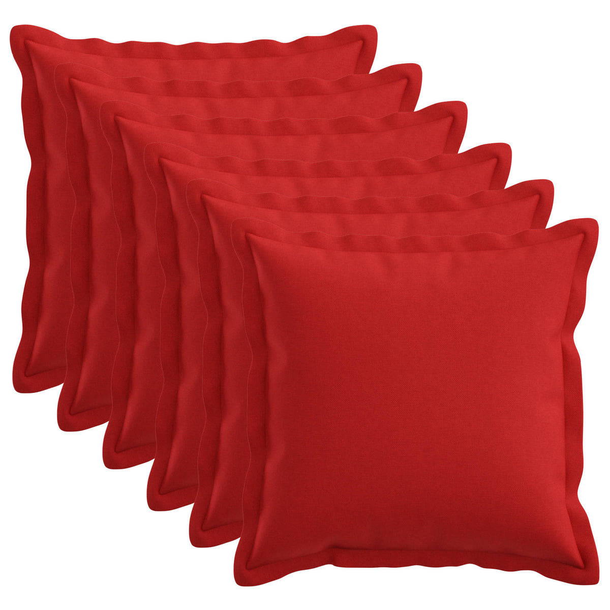 Kussen met kussen HOUTEN 6 st Rood Faux Linnen is nu te koop bij PeponiXL, paradijselijk wonen!