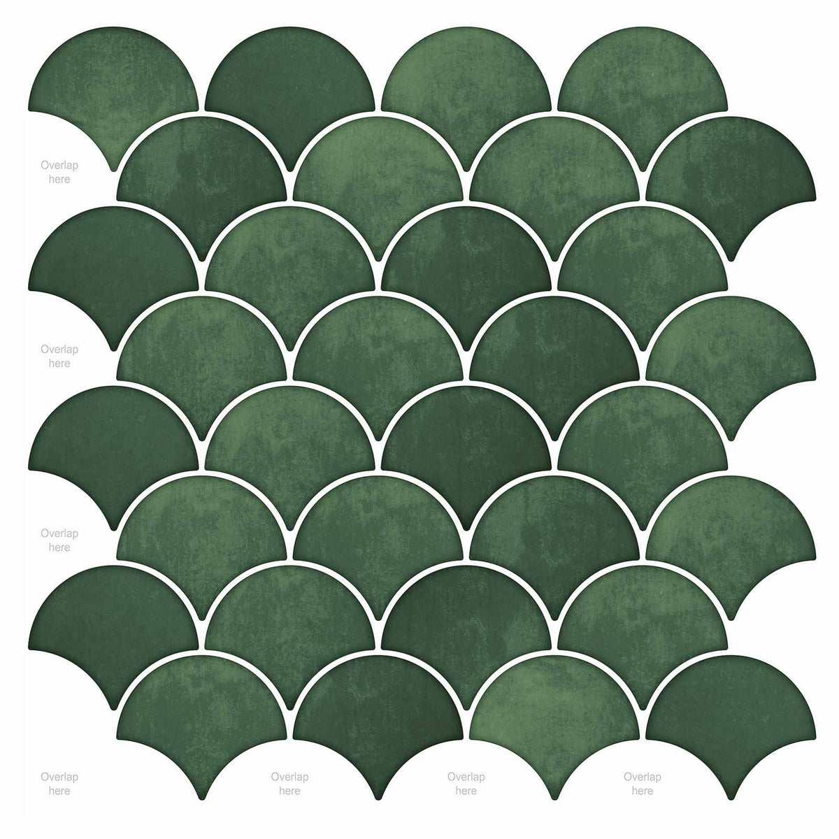 Vis schaal tegel 10 pcs Donkergroen 30 x 30 cm is nu te koop bij PeponiXL, paradijselijk wonen!