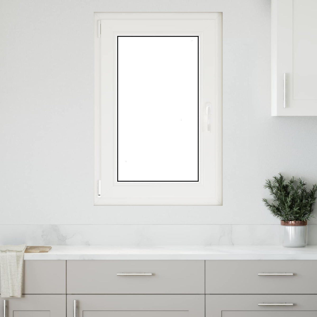 Kelderraam RISOR 60 x 80 cm PVC en glas Wit is nu te koop bij PeponiXL, paradijselijk wonen!