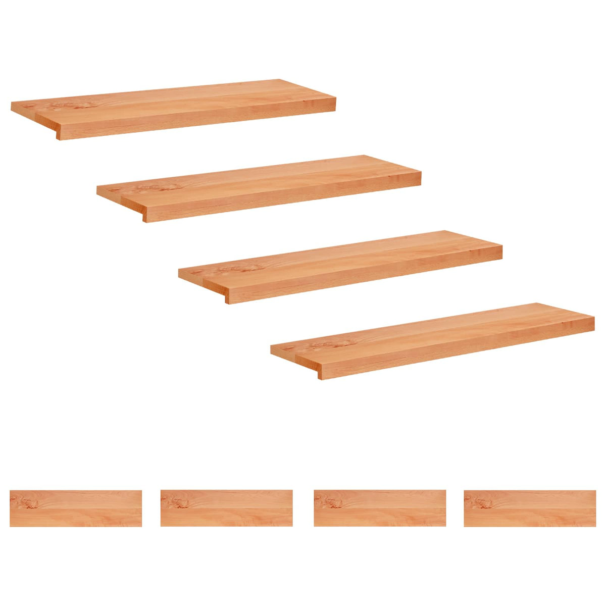 Trapmatten 8 st Lak 100 x 30 x 2 cm Massief beukenhout is nu te koop bij PeponiXL, paradijselijk wonen!