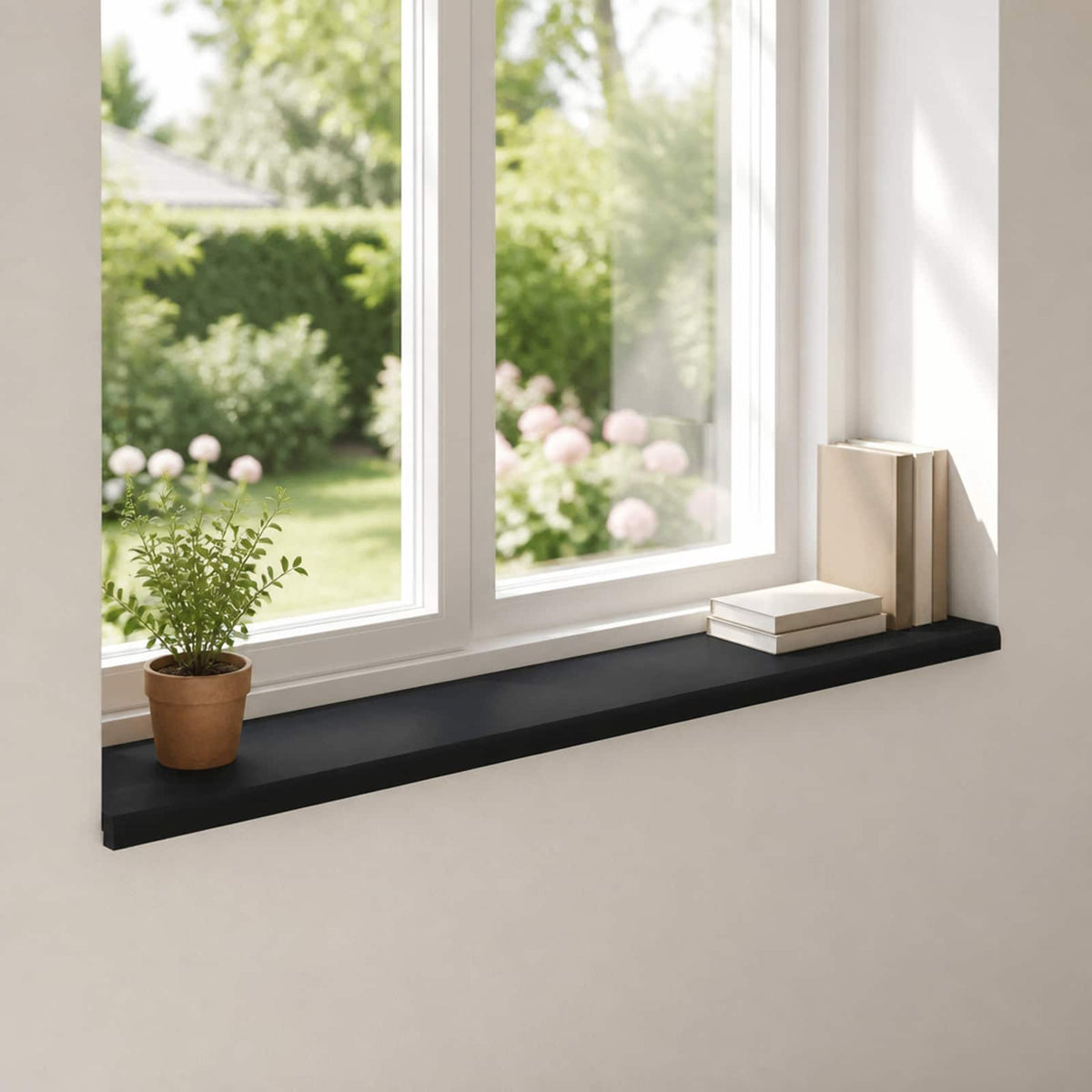 Raamkozijnen 2 st Zwart 160 x 30 x 2 cm Massief beukenhout is nu te koop bij PeponiXL, paradijselijk wonen!