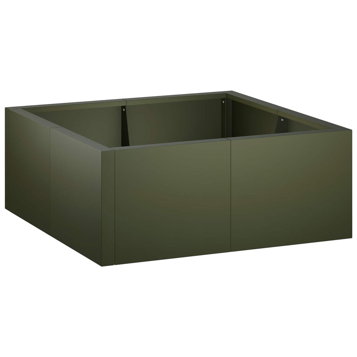 vidaXL Retentiewall 4 st 100 x 100 x 40 cm Staal Olijfgroen