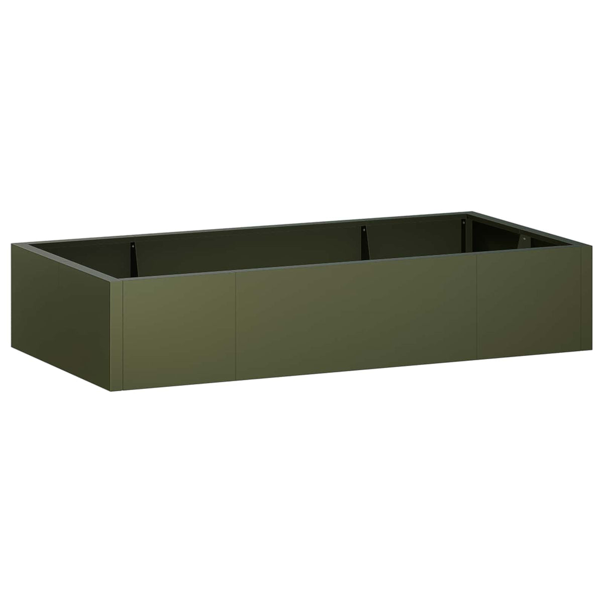 vidaXL Retentiewall 6 st 200 x 100 x 50 cm Staal Olijfgroen