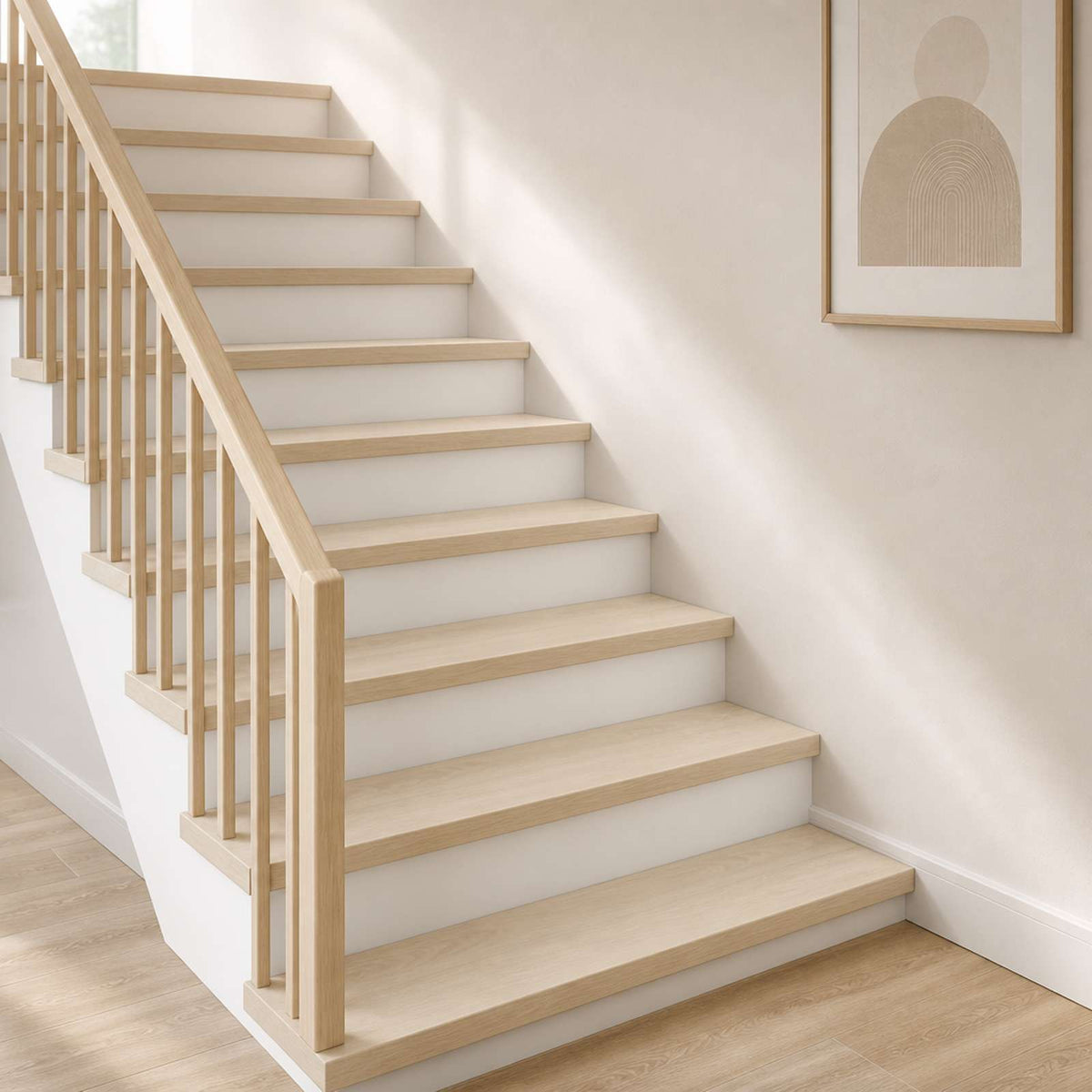 Trap Tread 20 st 90 x 30 x 2 cm Wit Massief Eikenhout is nu te koop bij PeponiXL, paradijselijk wonen!