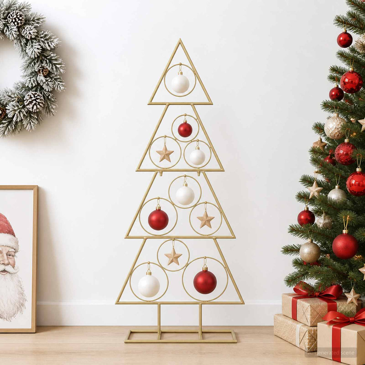 Metalen kerstboom met standaard KUOPIO 90 cm Staal Goud is nu te koop bij PeponiXL, paradijselijk wonen!