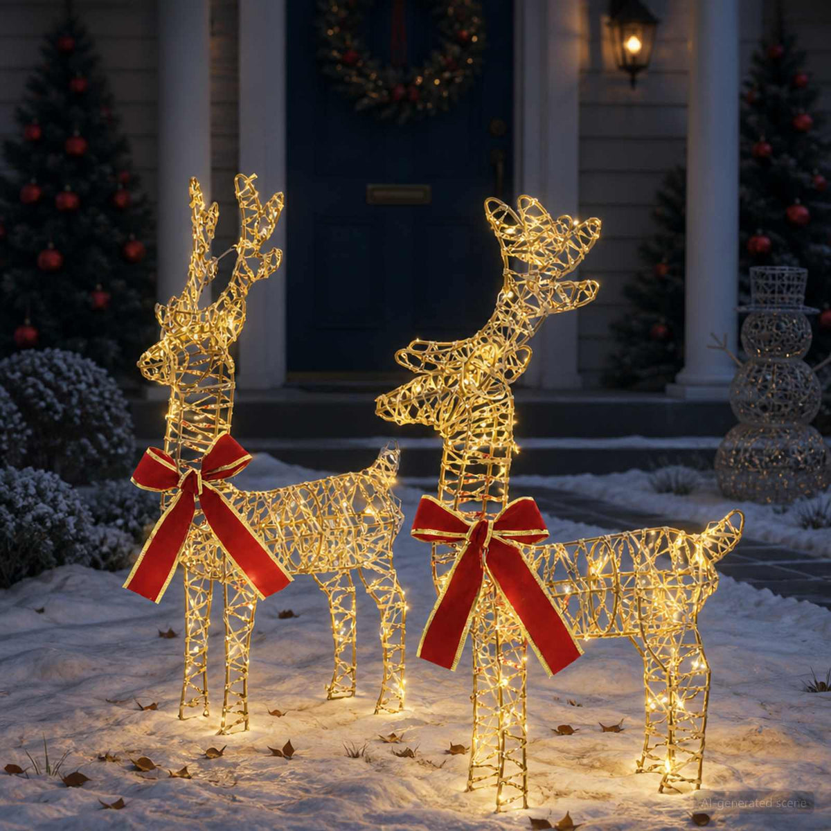 3D Kerst Rendier LOVIISA 2 st 80 LED's Warmwit is nu te koop bij PeponiXL, paradijselijk wonen!