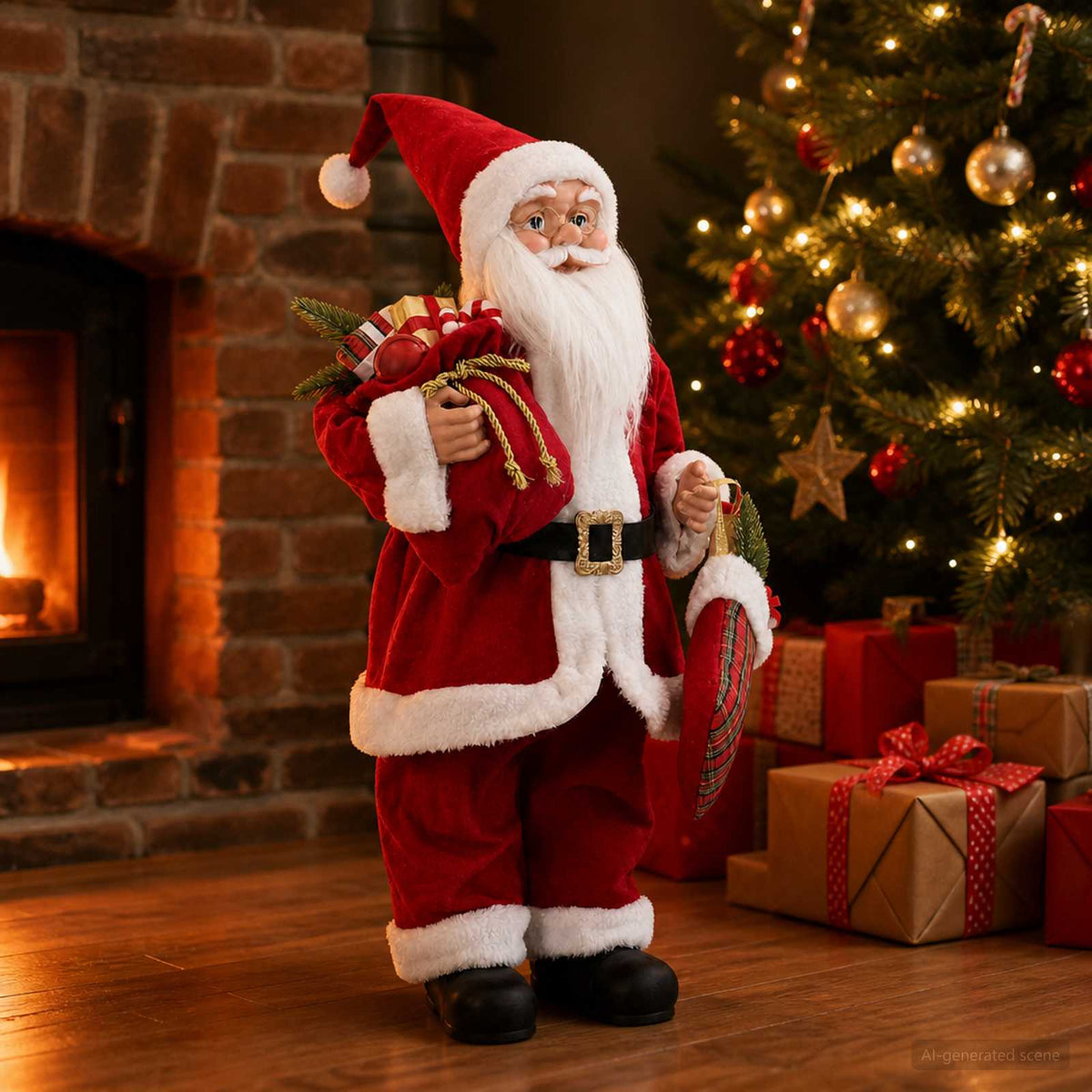 Kerstman figuur Rood 62 cm Polyester is nu te koop bij PeponiXL, paradijselijk wonen!