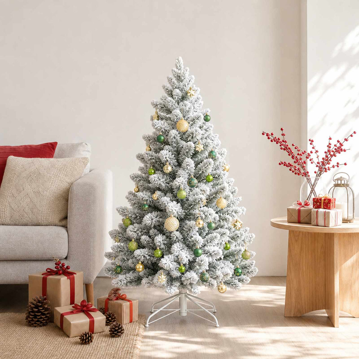 Kerstballen set 88 st Lichtgroen, goud en donkergroen Ø 6 cm is nu te koop bij PeponiXL, paradijselijk wonen!