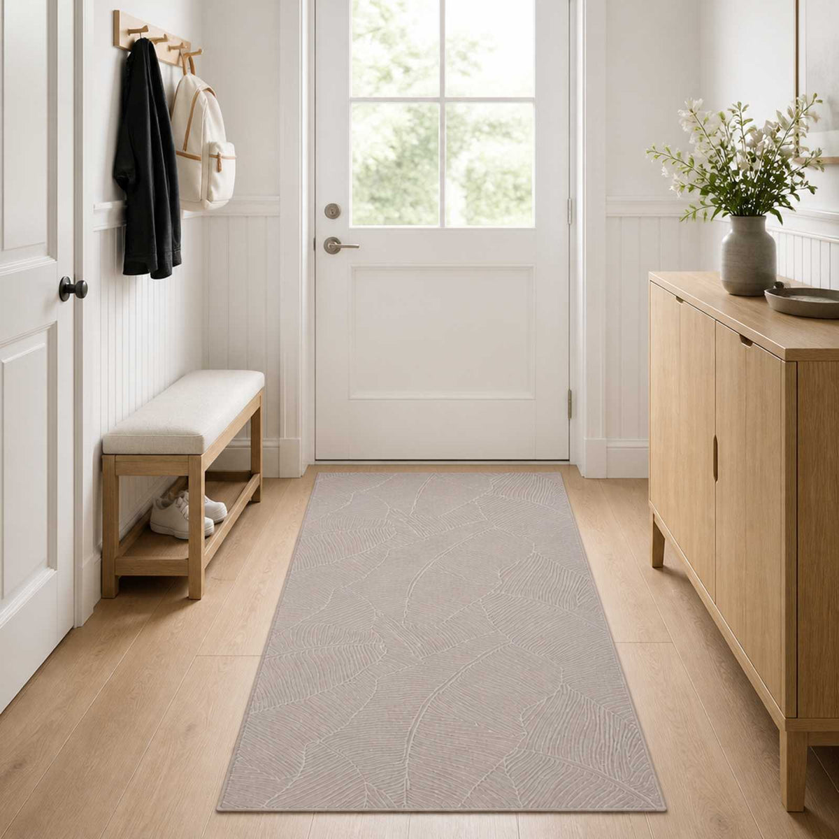 Vloerkleed IZA Beige 80 x 200 cm 100% Polyester Laagpolig is nu te koop bij PeponiXL, paradijselijk wonen!