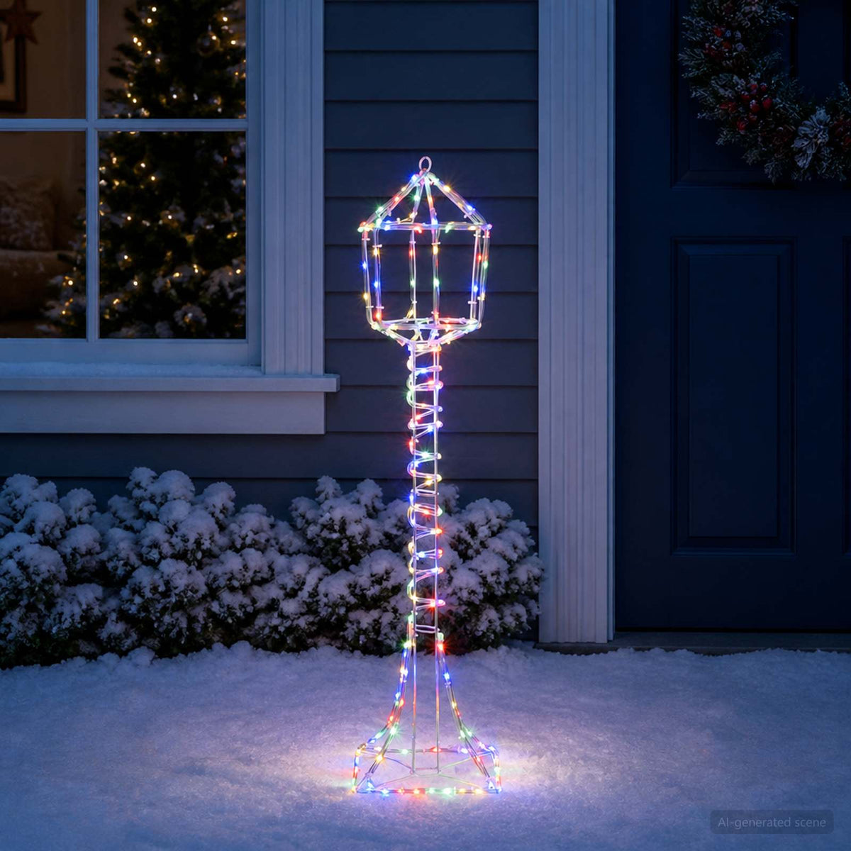 LED-kerstlantaarnpaal LOVIISA 160 LED's Meerkleurig is nu te koop bij PeponiXL, paradijselijk wonen!
