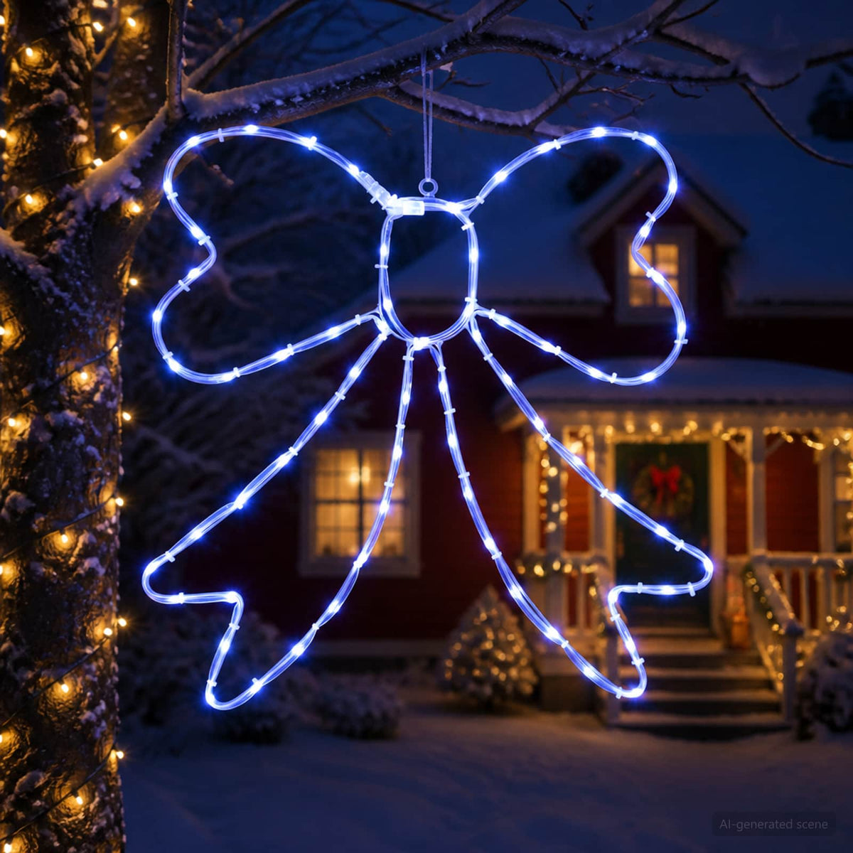 LED-kerststrik lichtslang LOVIISA 70 LED's Blauw 50 x 51 cm is nu te koop bij PeponiXL, paradijselijk wonen!