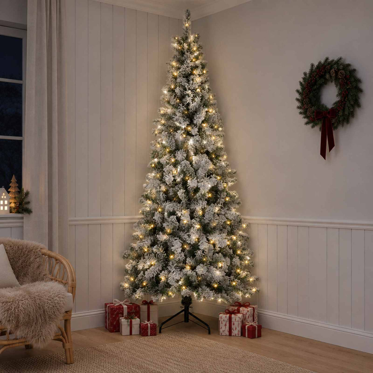 vidaXL Kunstmatige Inklapbare Kerstboom 180 cm 300 LED's Warmwit
