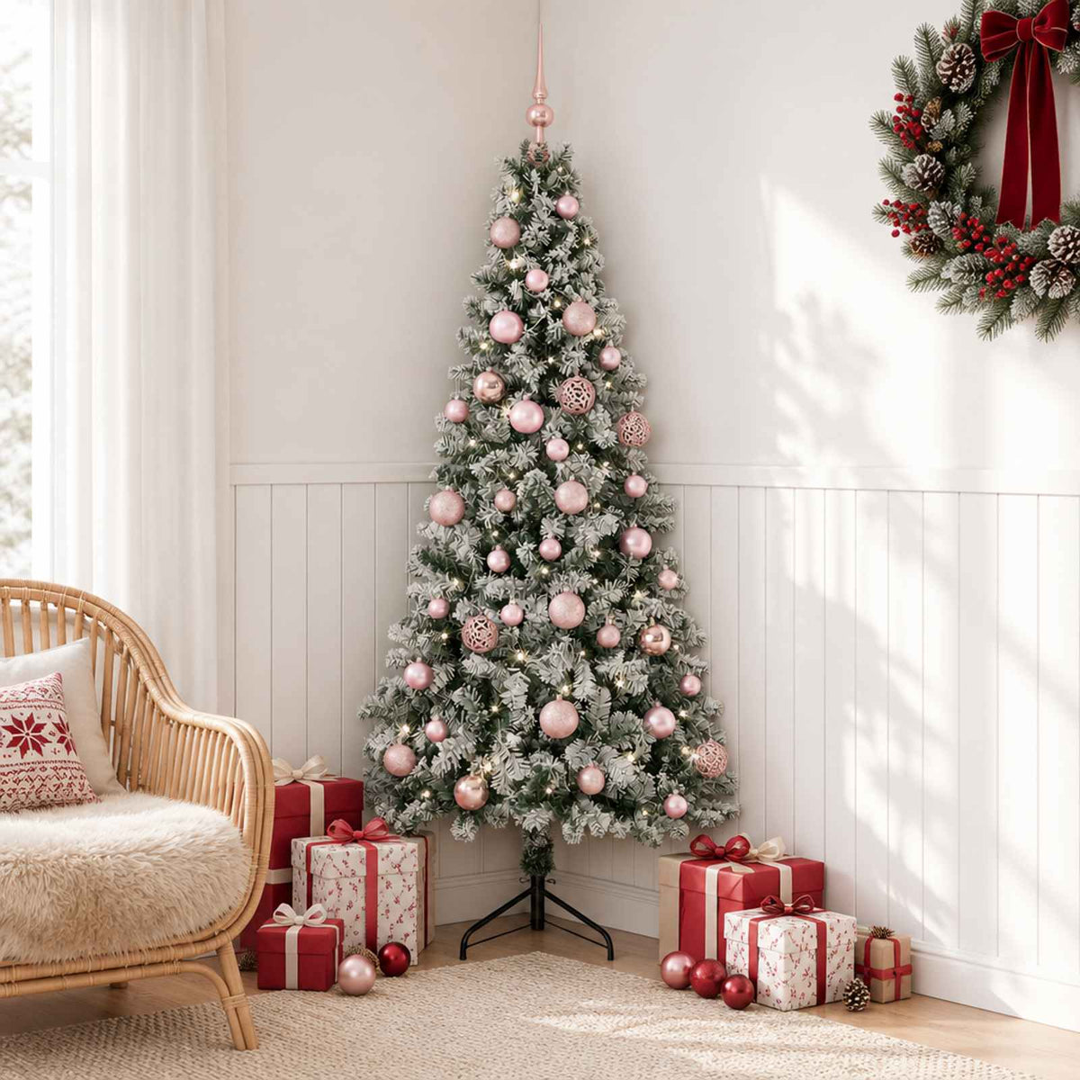 Kunstkerstboom met kerstbal 120 cm 150 LED's Warmwit is nu te koop bij PeponiXL, paradijselijk wonen!