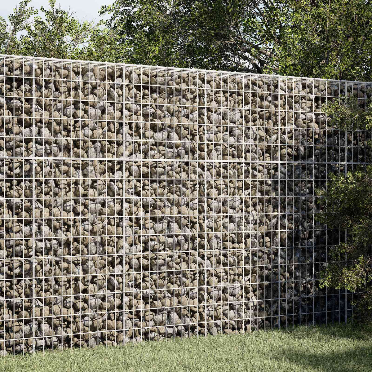 Gabion met 3,5 mm Draad en 5x10 cm Mesh 50x50x150 cm is nu te koop bij PeponiXL, paradijselijk wonen!