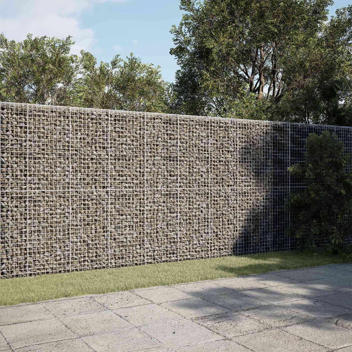 Gabion met 5 mm draad en 5x5 cm gaas 1000x50x200 cm is nu te koop bij PeponiXL, paradijselijk wonen!