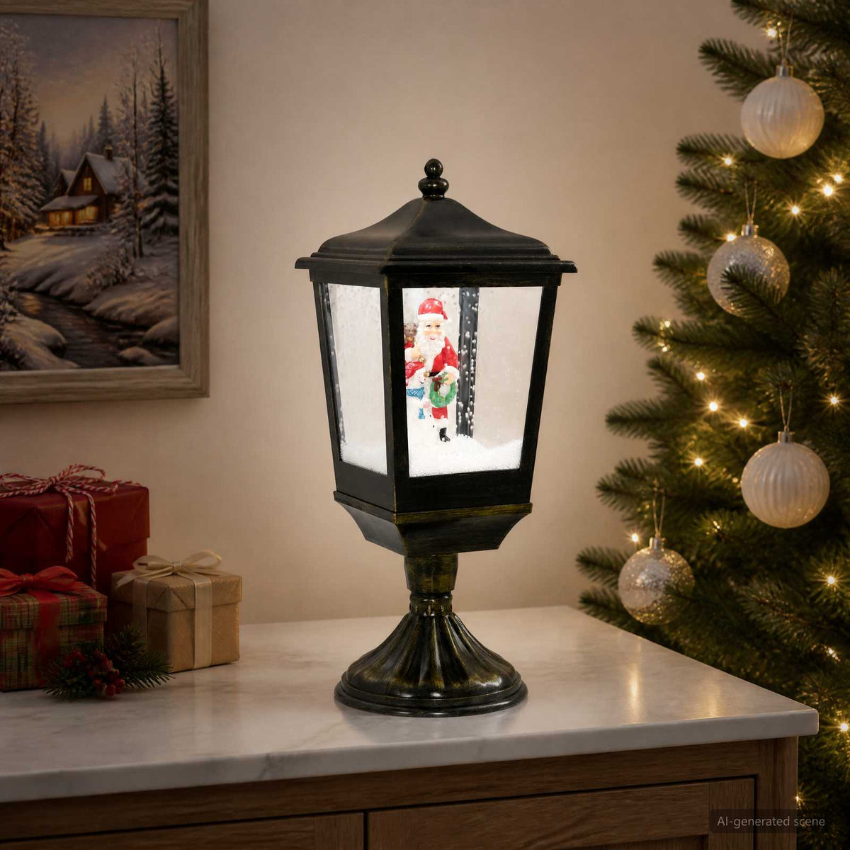 Kerstlantaarn ESPOO Koudwit 20,5 x 20,5 x 52 cm is nu te koop bij PeponiXL, paradijselijk wonen!