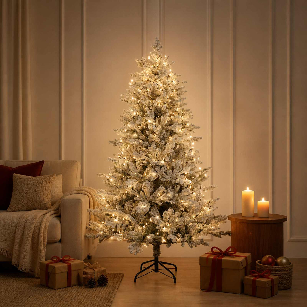 vidaXL Kunstmatige Inklapbare Kerstboom 180 cm 300 LED's Warmwit