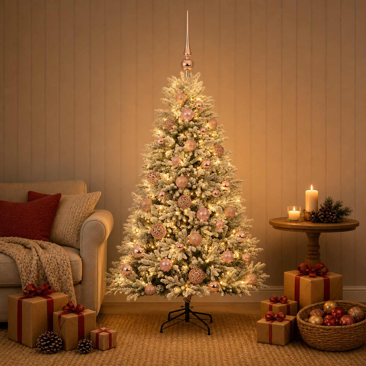 vidaXL Kunstkerstboom met Ballen 150 cm 150 LED's Warmwit